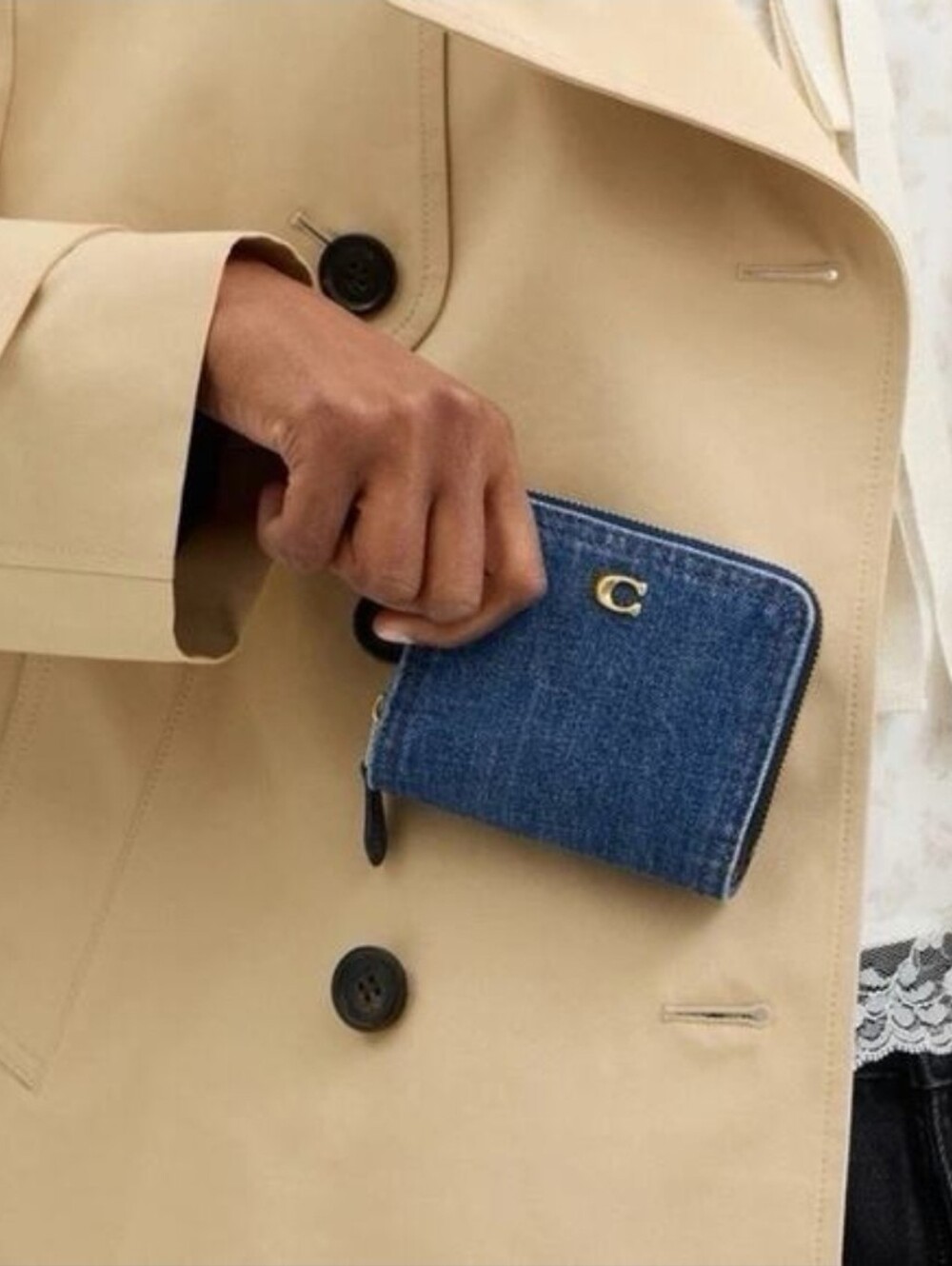 Coach Denim Wallet, Clutch NWT - Picture 8 of 9